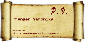 Pranger Veronika névjegykártya